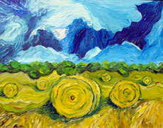 Field Suns 2, 16 x 20 inches, SOLD